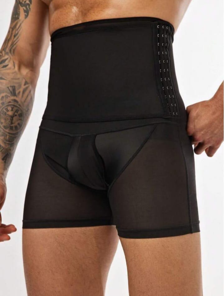 Men's Solid Color  High Waist Seamless Bottom Shapewear